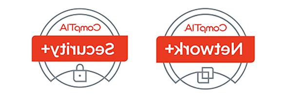 CompTIA Network+ and Security+ logos