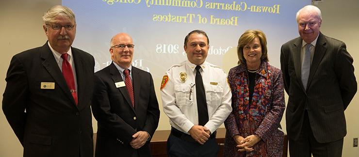 Salisbury Fire Chief, Dr. Spalding and others at Board meeting